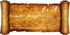 Csapó Abigél névjegykártya